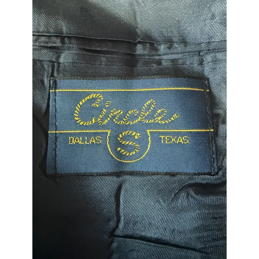 CIRCLE S Dallas Texas - Men's VTG Western Blazer Jacket Gray Suede Yoke USA -48L